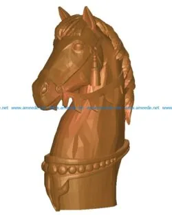 Xadrez – o cavalo B002735 file stl free download 3D Model for CNC and 3d printer