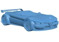 Car Alfa Romeo concept B002856 file stl free download 3D Model for CNC and 3d printer