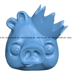 Angry birds pencil box B003018 file stl free download 3D Model for CNC and 3d printer