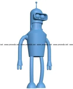 Bender from futurama B002992 file stl free download 3D Model for CNC and 3d printer