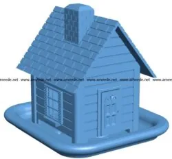 Bird feeder House B002946 file stl free download 3D Model for CNC and 3d printer