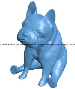 Bulldog in shorts B003569 file stl free download 3D Model for CNC and 3d