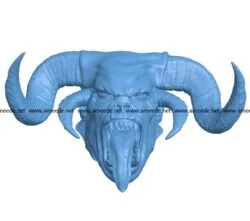 Demon head B003344 file stl free download 3D Model for CNC and 3d printer