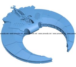 Doom Scythe Ship B003611 file stl free download 3D Model for CNC and 3d printer