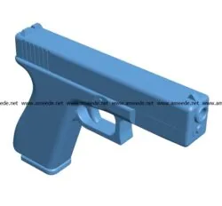 Glock pistol gun B002978 file stl free download 3D Model for CNC and 3d printer