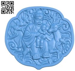 Gods bring happiness A002807 wood carving file stl for Artcam and Aspire jdpaint free vector art 3d model download for CNC