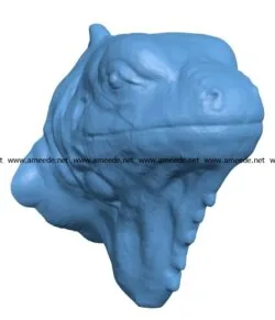 Iguana Head B002912 file stl free download 3D Model for CNC and 3d printer