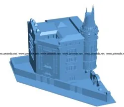 La Punxa Girona House B003116 file stl free download 3D Model for CNC and 3d printer