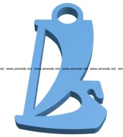 Lada keychain B003180 file stl free download 3D Model for CNC and 3d printer