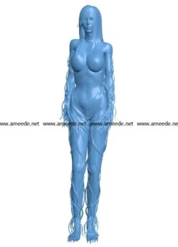 Lady of the forest girl B002865 file stl free download 3D Model for CNC and 3d printer