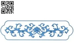 Long pattern flowers A002840 wood carving file stl for Artcam and Aspire jdpaint free vector art 3d model download for CNC