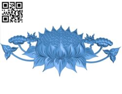 Lotus flowers A002777 wood carving file stl for Artcam and Aspire jdpaint free vector art 3d model download for CNC