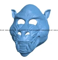 Mandrill Mask B003155 file stl free download 3D Model for CNC and 3d printer