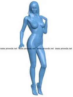 Naked girl B002864 file stl free download 3D Model for CNC and 3d printer