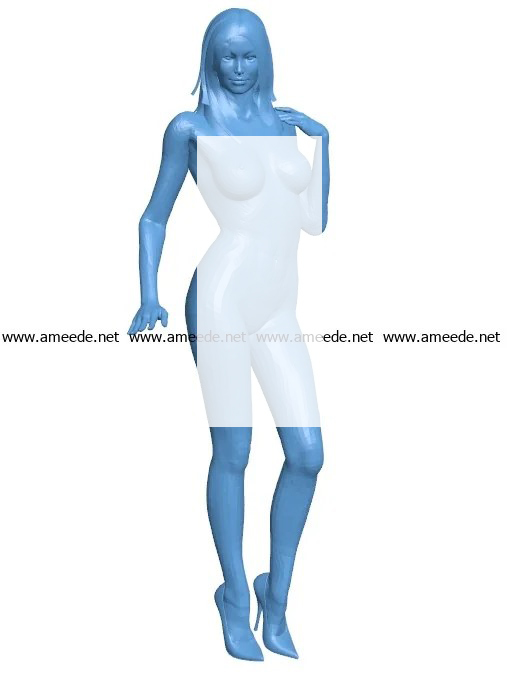 Naked girl B002864 file stl free download 3D Model for CNC and 3d printer