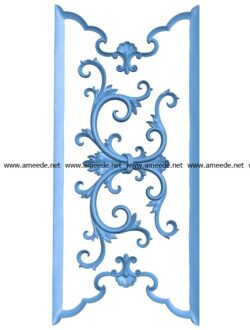 Pattern flowers A003229 wood carving file stl for Artcam and Aspire jdpaint free vector art 3d model download for CNC