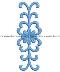 Pattern Dekor flowers A003234 wood carving file stl for Artcam and Aspire jdpaint free vector art 3d model download for CNC