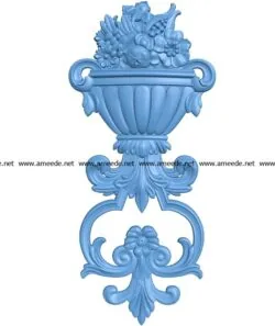 Pattern Dekor flowers A003235 wood carving file stl for Artcam and Aspire jdpaint free vector art 3d model download for CNC