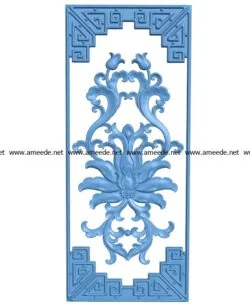 Pattern flowers A003238 wood carving file stl for Artcam and Aspire jdpaint free vector art 3d model download for CNC