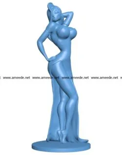 Rabbit remix women B003190 file stl free download 3D Model for CNC and 3d printer