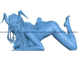 Red female devil B003264 file stl free download 3D Model for CNC and 3d printer