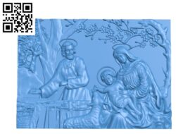 Religious picture A002828 wood carving file stl for Artcam and Aspire jdpaint free vector art 3d model download for CNC