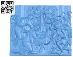 Religious picture A002829 wood carving file stl for Artcam and Aspire jdpaint free vector art 3d model download for CNC