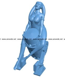 Slave Girl B003704 file stl free download 3D Model for CNC and 3d printer