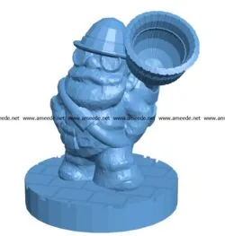 Steampunk gnome B003002 file stl free download 3D Model for CNC and 3d printer