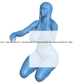 Sun Goddess Kneeling B003687 file stl free download 3D Model for CNC and 3d printer