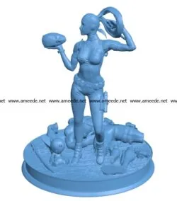 Woman Lady Deadpool B003716 file stl free download 3D Model for CNC and 3d printer