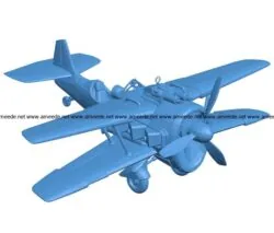 Aircraft X-4 Stormwing B003965 file stl free download 3D Model for CNC and 3d printer