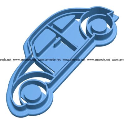 Beetle cookie cutter Car B003867 file stl free download 3D Model for CNC and 3d printer