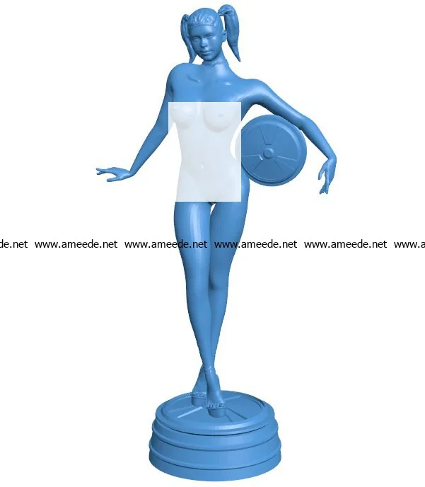 Casino Girl B003901 file stl free download 3D Model for CNC and 3d printer