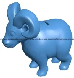 Coin Bank Ram B004074 file stl free download 3D Model for CNC and 3d printer