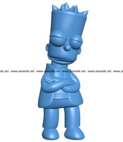 Cool bart simpson B003860 file stl free download 3D Model for CNC and 3d printer