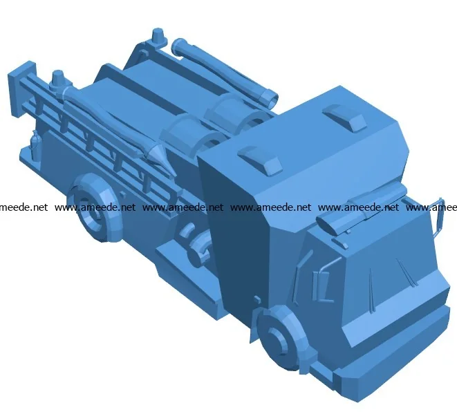 Fire Truck fortnite B003854 file stl free download 3D Model for CNC and 3d printer