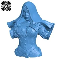 Miss Yennefer B004341 file stl free download 3D Model for CNC and 3d printer