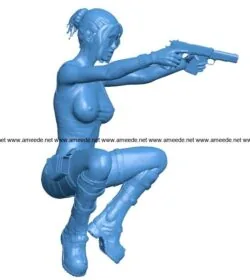 Miss lara croft action B003979 file stl free download 3D Model for CNC and 3d printer