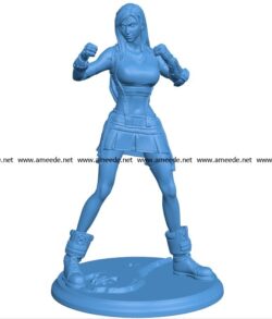 Miss tifa combat stance B003784 file stl free download 3D Model for CNC and 3d printer