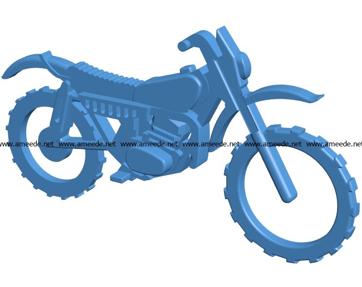 Motobike keychain B003858 file stl free download 3D Model for CNC