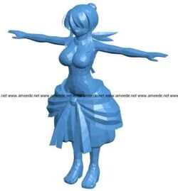 Suzune Women B004123 file stl free download 3D Model for CNC and 3d printer