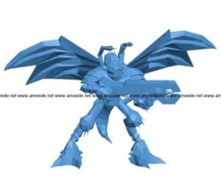 Tau Vespid Warrior B004033 file stl free download 3D Model for CNC and 3d printer