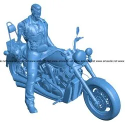 Terminator on Bike B004087 file stl free download 3D Model for CNC and 3d printer