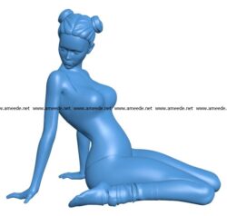 Woman GYM B003778 file stl free download 3D Model for CNC and 3d printer