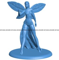 Women Fey Goddess B004056 file stl free download 3D Model for CNC and 3d printer