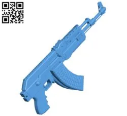 AK gun B004579 file stl free download 3D Model for CNC and 3d printer