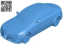 Alfa Romeo Giulia car B004582 file stl free download 3D Model for CNC and 3d printer