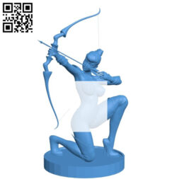 Archery girl B004602 file stl free download 3D Model for CNC and 3d printer