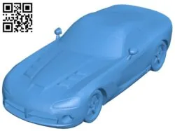 Dodge Viper car B004598 file stl free download 3D Model for CNC and 3d printer